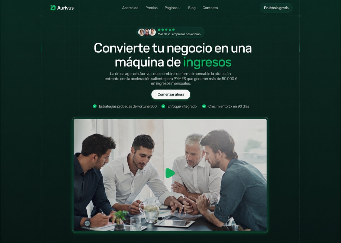 Nueva web de Aurivus, diseñada por Smoothwave
