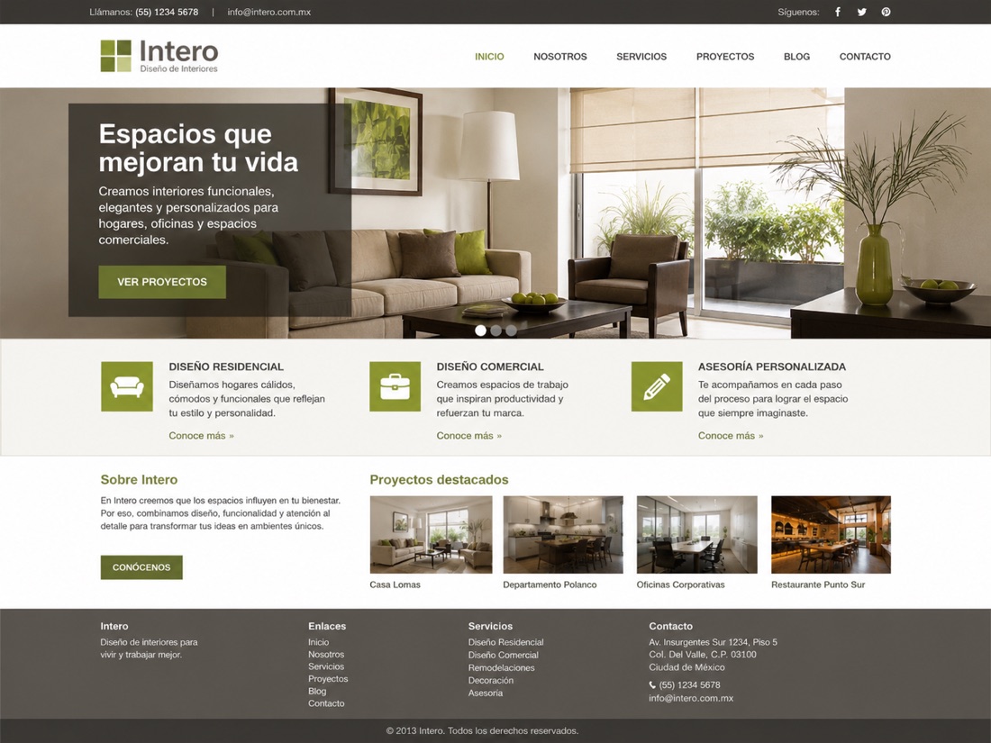 Web anterior de Intero