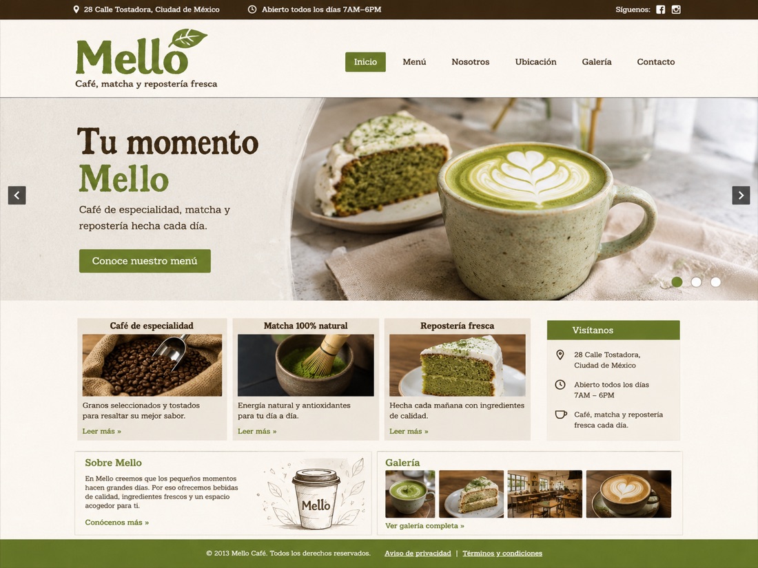 Web anterior de Mello