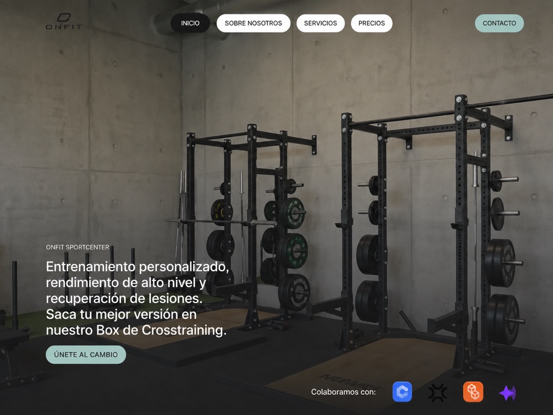 Nueva web de Onfit Sportcenter, diseñada por Smoothwave