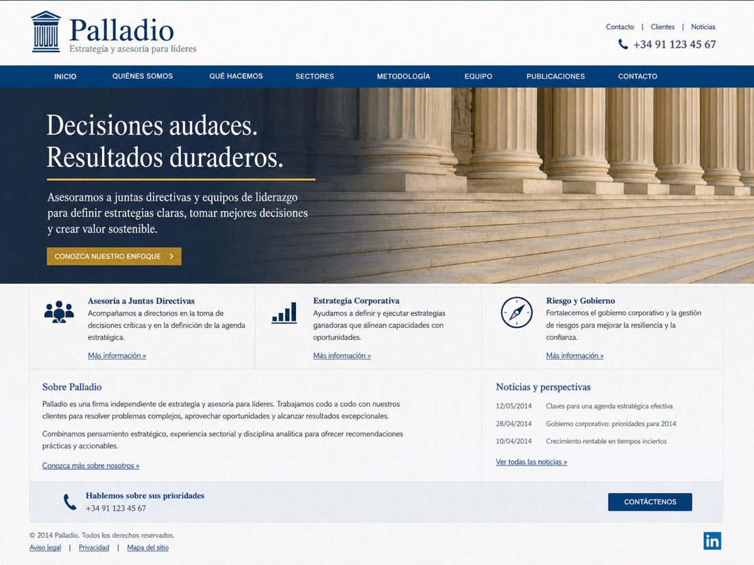 Web anterior de Palladio